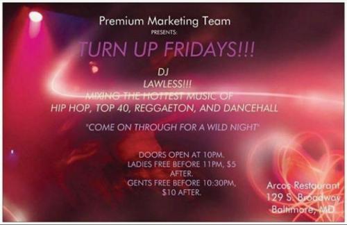 Turn Up Fridays in Baltimore Maryland, USA