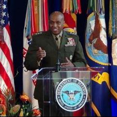 Lieutenant General Vincent R. Stewart, Director of Defense Intelligence Agency delivering his acceptance speech